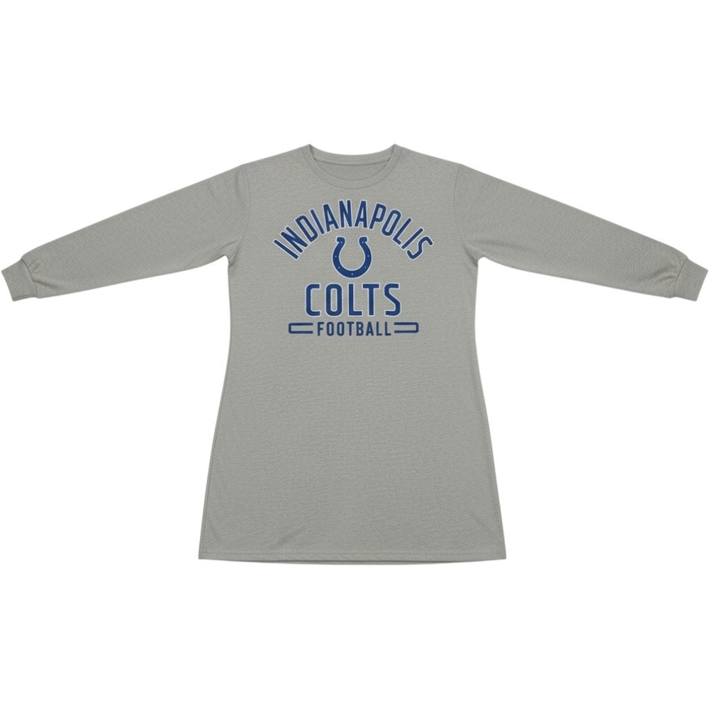 NFL Team Apparel Indianapolis Colts Shirt Mens L Gray Long Sleeve Football Tee